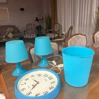 ساعت و سطل زباله و آباژور ایکیا