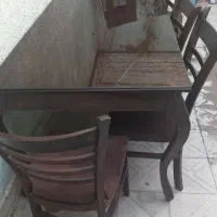 میز نهارخوری ۶ نفره|میز و صندلی غذاخوری|ابریشم, |دیوار