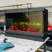 شومینه برقی الیسان مدل شیشه ایsp