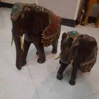 مجسمه دکوری چوبی طرح فیل