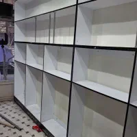 قفسه|کتابخانه، شلف، قفسه‌های دیواری|قم, باغ شریفی|دیوار