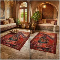 انواع فرش های کلاژ دستبافت ملایر