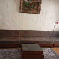 مبل راحتی ال هفت نفره کارکرده ی تمیز وسالم|مبلمان خانگی و میز عسلی|تهران, جنت‌آباد مرکزی|دیوار
