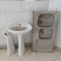 سینک روکار البرز ۶۰ در۱۲۰ و روشویی چینی ضدخش