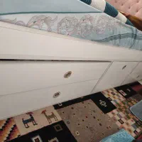 تخت خواب تکنفره سفید همراه تشک ۱۲۰ رویال|تخت و سرویس خواب|تهران, والفجر (افسریه)|دیوار