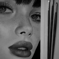 طراحی نقاشی سیاه قلم هایپر رئال