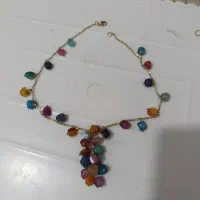 بدلیجات رنگ ثابت اناری ست گردنبند وگوشواره یلدایی|بدلیجات|همدان, |دیوار