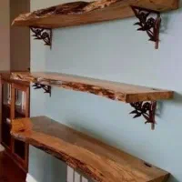 شلف دیواری چوب دفورمه روستیک بسیار مستحکم
