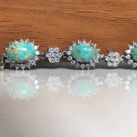 دستبند نقره فیروزه|جواهرات|ابهر, |دیوار