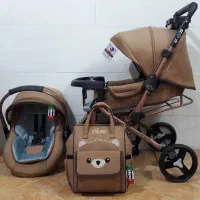 سرویس کالسکه 3 تیکه چیکو سیسمونی و عروسک شکیبا