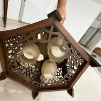 لوستر چوبی شیک|لوستر و چراغ آویز|گرگان, |دیوار