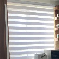 پرده زبرا سفید ترک