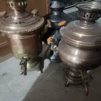 شرابخوری صفوی.سماور زغالی.آفتابه لگن و زنگ زورخانه|کلکسیون اشیاء عتیقه|مهریز, |دیوار