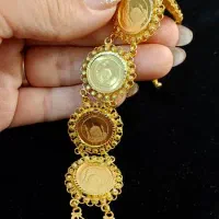 دستبند ربع سکه طلا ۲۲ عیار نو