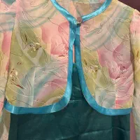 پیراهن کله غازی با کت حریر