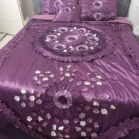 رو تختی ساتن بنفش