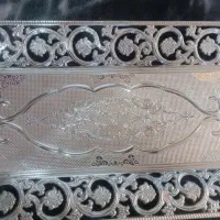 سینی نقره ای با قندان|کلکسیون اشیاء عتیقه|مشهد, شهرک مهر آباد|دیوار