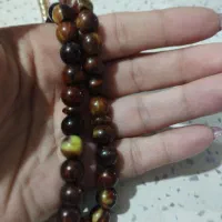 تسبیح سنگ ببری و زینتی خوش رنگ|کلکسیون اشیاء عتیقه|میاندوآب, |دیوار