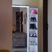 جاکفشی ریلی مدل تکتا باآینه قدی بک لایت