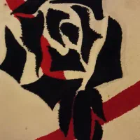 فرش 1/50در 2متر ،زمینه کرم رنگ باگل های برجسته