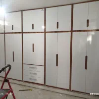 ساخت کمد دیوار کابینت آشپز خانه درب چوبی