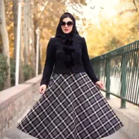 کراپ کت لمزور مشکی و دامن چهارخونه کشمیر|لباس|مشهد, عامل|دیوار