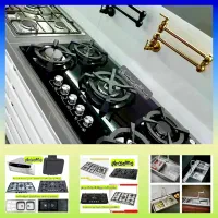 گاز توکار رومیزی هود سینک باکسی استیل گرانیتی LD4j