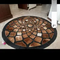 فرش گرد چرم