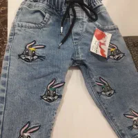 شلوار لی دخترانه سایز ۴۰ طرح خرگوش