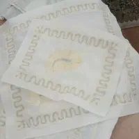 ترمه  و رومیز سفید اطلس  رانر میز ورانر عسلی|پرده، رانر، رومیزی|تهران, ستارخان|دیوار