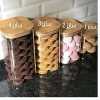 بانکه اکرولیک آشپزخانه با درب بامبو