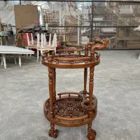 میز بار دو طبقه گرد|بوفه، ویترین، کنسول|باغستان, |دیوار