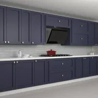 کابینت آماده آشپزخانه نئوکلاسیک رنگ تیره