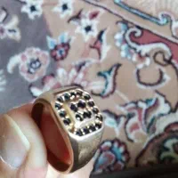 انگشتر برنجی اصلی با نگینهای کار شده و زیبا