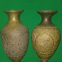 گلدان های برنجی بسیار سنگین ۳۴ سانت