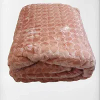 پتو دونفره سنگین وزن لیلیان تک رنگ قلبی وگل برجسته