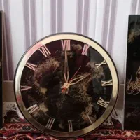 ساعت رزینی ام دی اف چوبی|ساعت دیواری و تزئینی|بناب, |دیوار