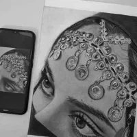 طراحی نقاشی چهره هدیه روز زن/ یلدا|تابلو، نقاشی، عکس|شیراز, شیمی گیاه|دیوار