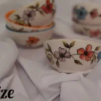 کاسه های سرامیکی گل گلی رنگی|ظروف سرو و پذیرایی|شیراز, شهرک مطهری|دیوار