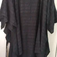 مانتو کرشه  مشکی مدل دار   زنانه بسیار نو و تمیز