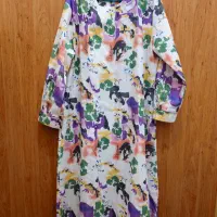 مانتو کفتان نخی جلو بسته بلند ماکسی فری سایز