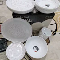 سرویس ۶ نفره ۲۶ پارچه  گلدن اپال آکبند|ظروف سرو و پذیرایی|تبریز, |دیوار