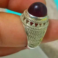 انگشتر نقره عقیق کلوخه آفریقا