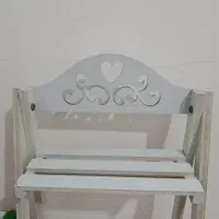 شلف سفید سالم طرح قلبی چوبی ضد آب