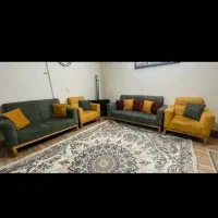 مبل راحتی هفت نفره به همراه جلومبلی و عسلی