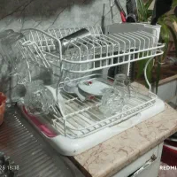 آب چک روی سینک ظرفشویی|آب‌چکان و نظم‌دهنده ظروف|کرمان, |دیوار