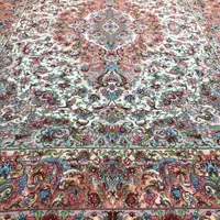 (فرش فرزین) جفت۹متری خطیبی حاشیه ابریشم۳۰رج|فرش|تبریز, |دیوار