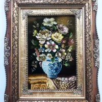 تابلو گل مادر کد 19 دستبافت و ابریشم دار|تابلو فرش|تبریز, |دیوار