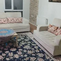 فروش مبل هفت نفره با سه عدد میز عسلی|مبلمان خانگی و میز عسلی|قزوین, |دیوار