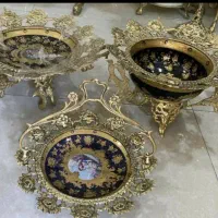 برنز ظروف پذیرایی برنج برنزی برنجی میوه شیرینی